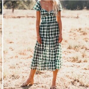 VICI gingham open back dress